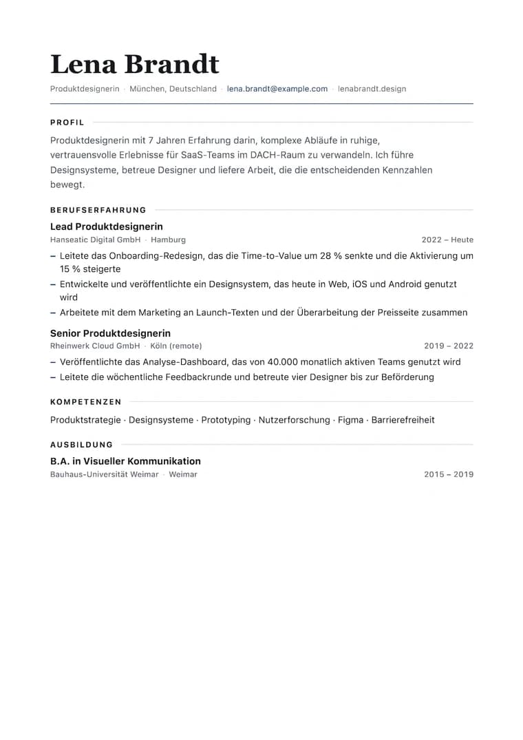Modernes Editorial PDF-Vorschau