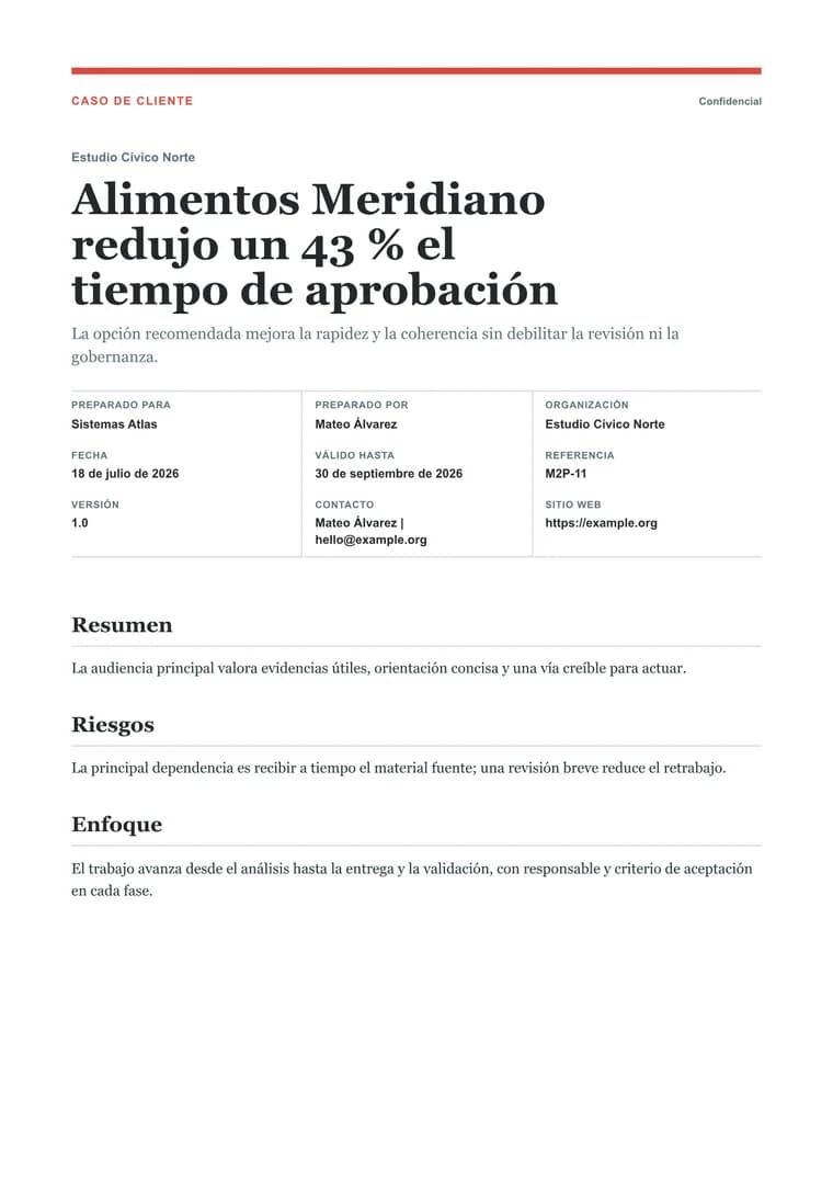 Caso de cliente PDF generado