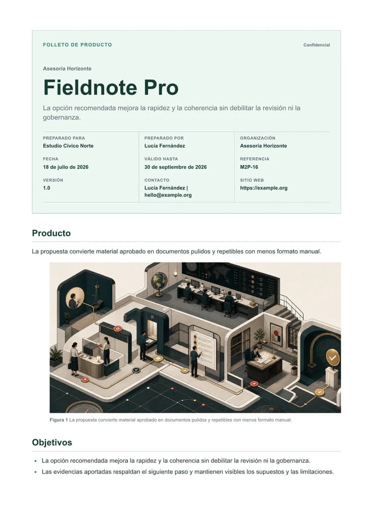Folleto de producto - PDF generado