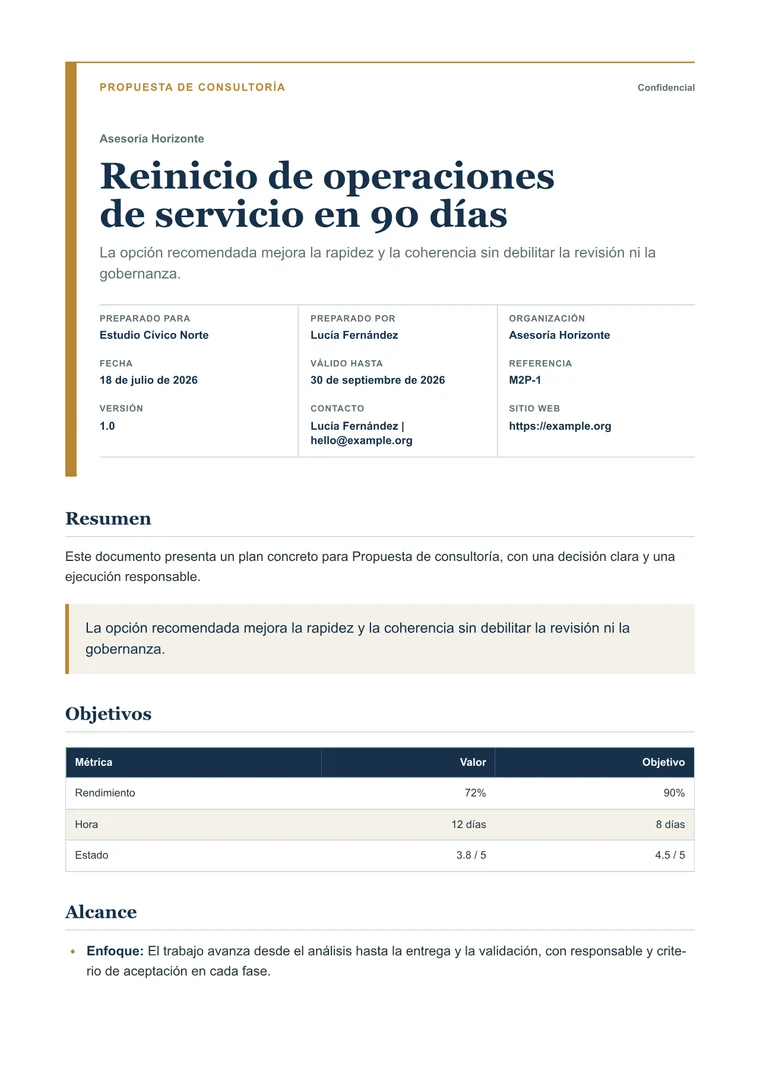 Propuesta de consultoría PDF generado