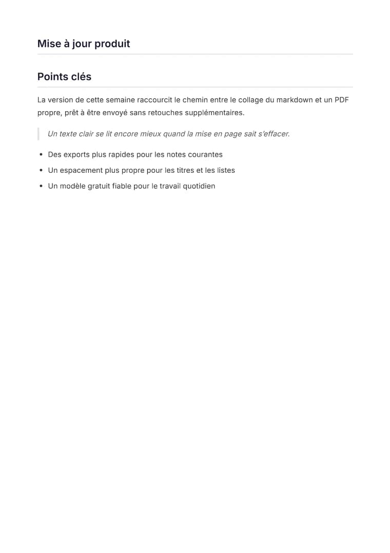 Convertir ChatGPT en PDF - PDF généré