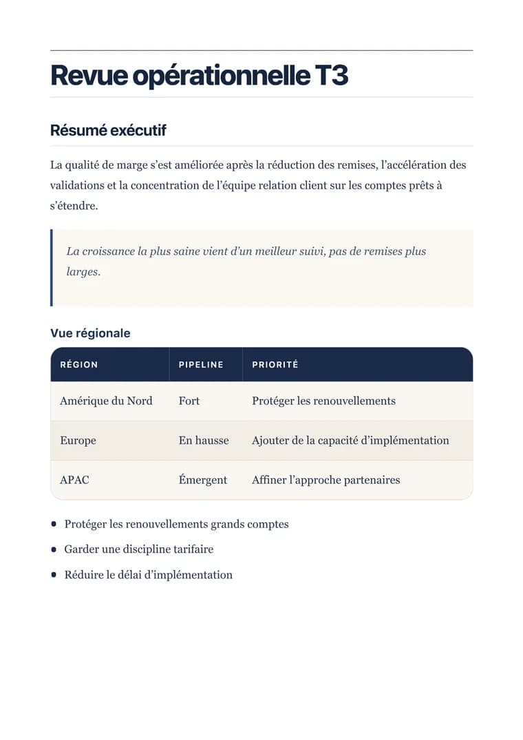 Convertir une sortie IA en PDF - PDF généré