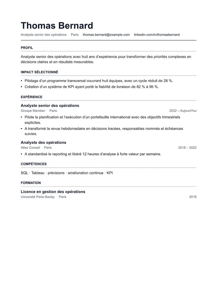 Convertir un CV Markdown en PDF - PDF généré