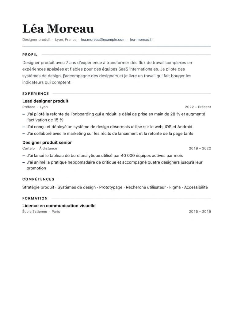 Éditorial moderne Aperçu PDF