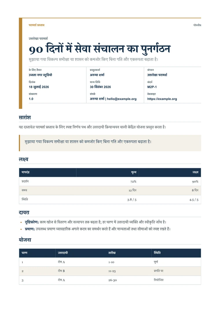 परामर्श प्रस्ताव वास्तविक PDF