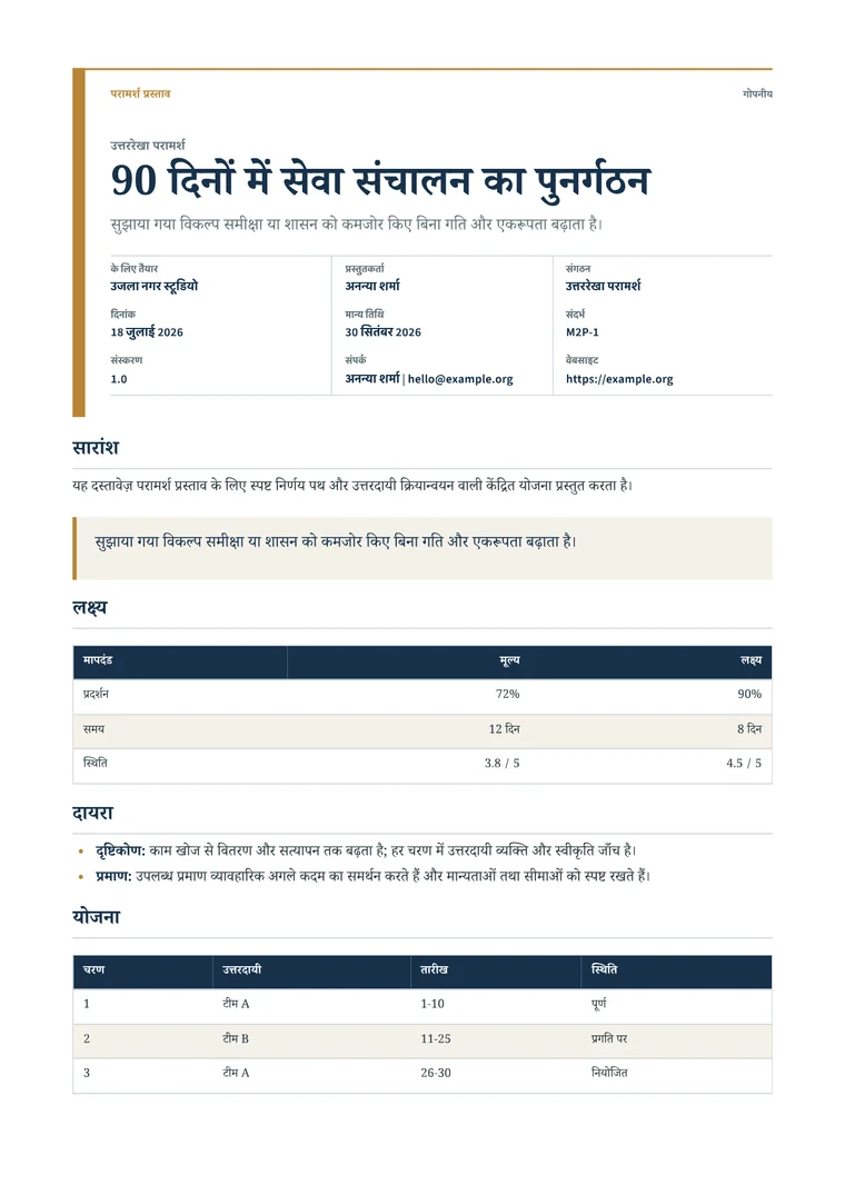 Polished consulting proposal PDF returned by the publishing API