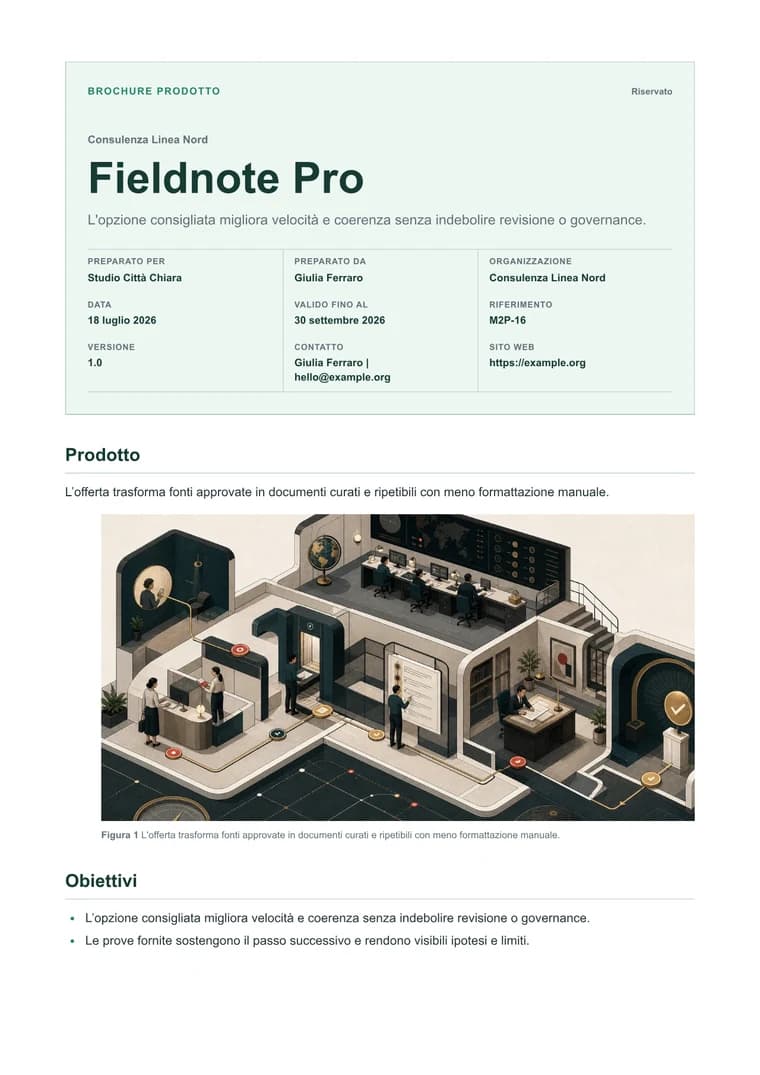 Brochure prodotto - PDF generato