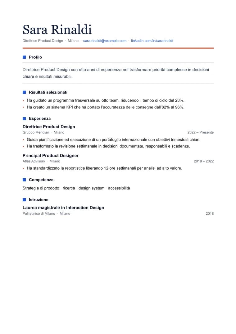 Narrazione di prodotto - PDF generato