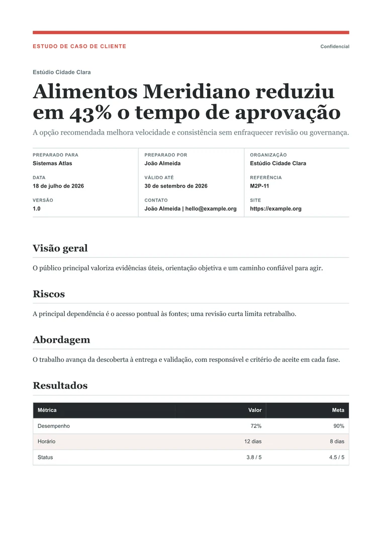Estudo de caso de cliente PDF gerado